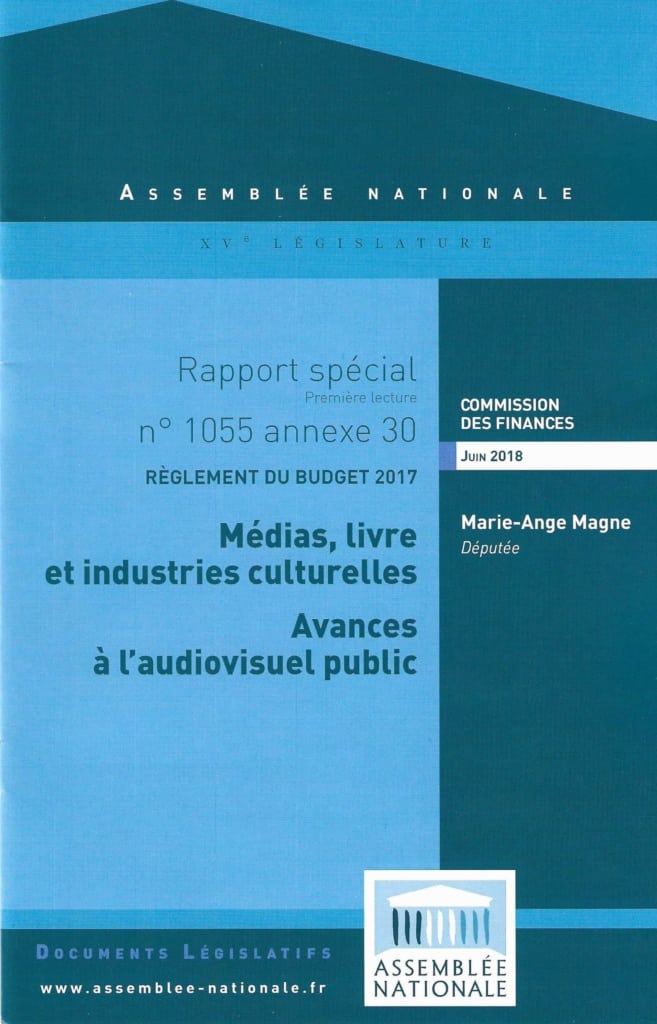 Rapport médias, livre et industries culturelles