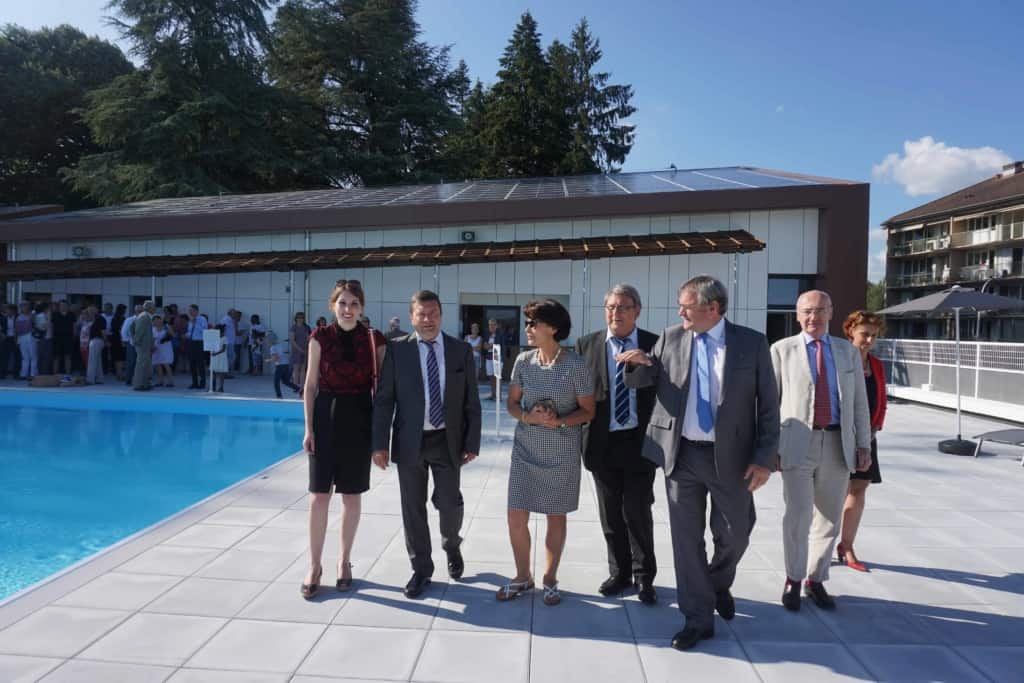 A l'invitation de Gilles Bégout, maire d'Isle, j'ai participé à l'inauguration de la nouvelle piscine des Bayles.