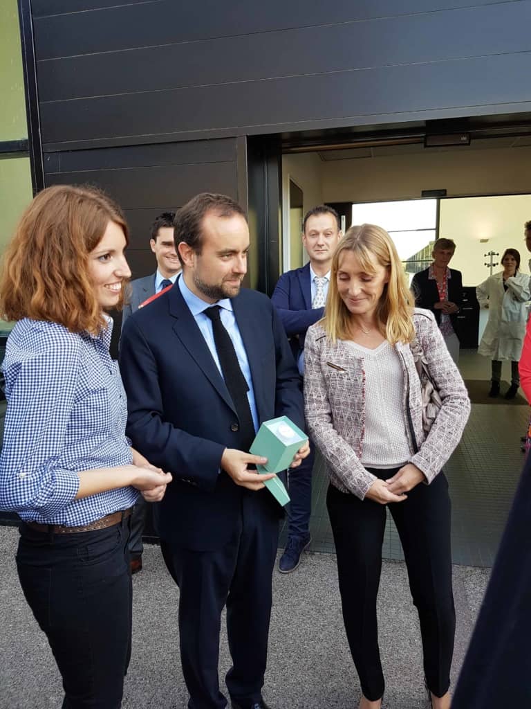 Visite des entreprises et laboratoires haut-viennois qui œuvrent en faveur de la rénovation thermique avec le secrétaire d'Etat auprès du Ministre de la Transition écologique, Sébastien Lecornu.