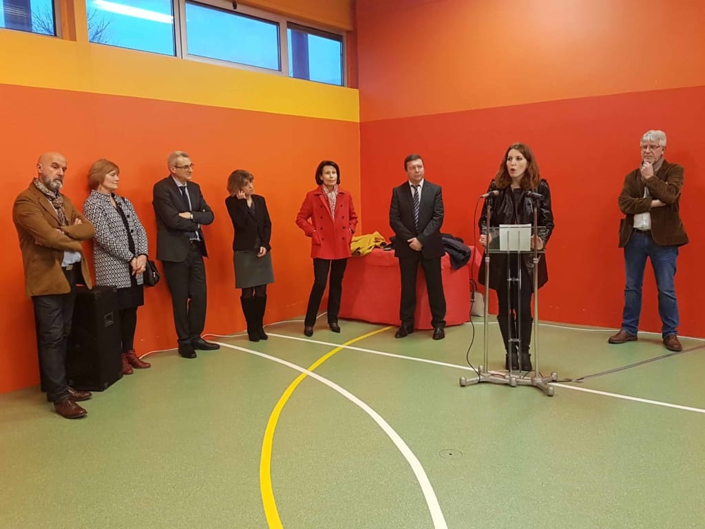 Présente à l'inauguration des nouveaux locaux de l'IME d'Isle.