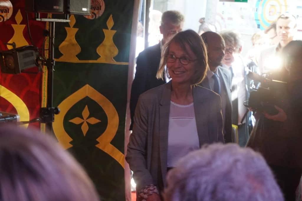 Ravie d'accueillir Mme la Ministre de la Culture, à Limoges, sur le Festival des Francophonies du Limousin, pour la deuxième année consécutive.