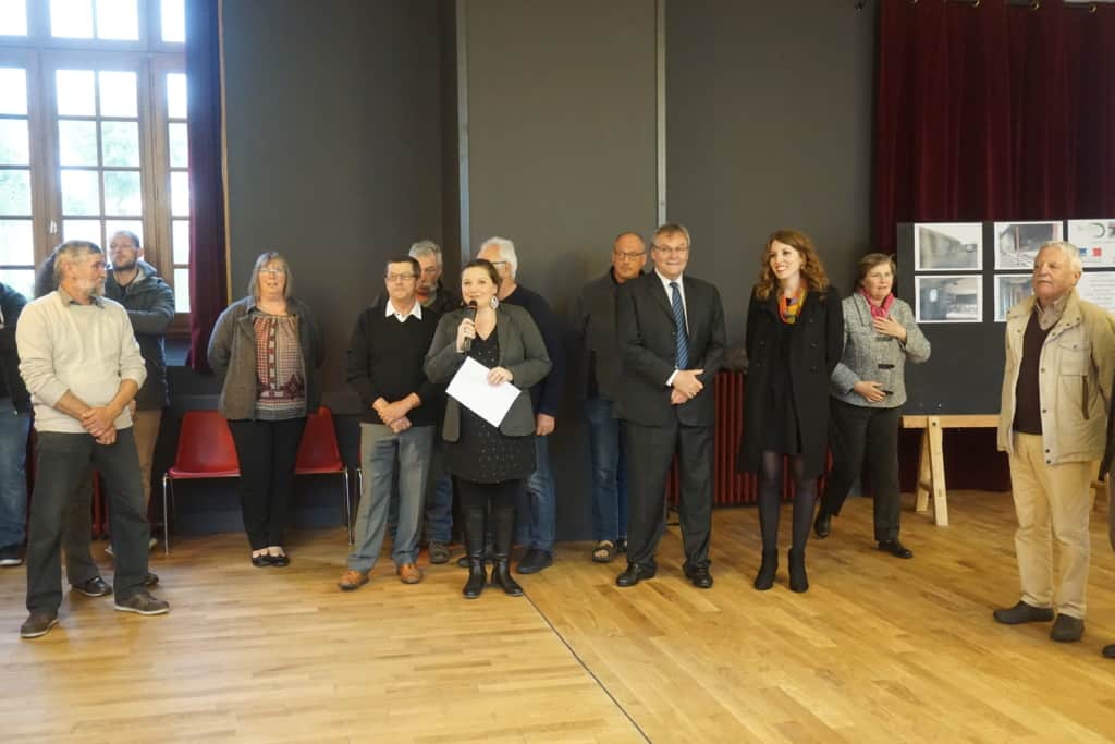 Présente, ce soir, à l'inauguration de la magnifique salle polyvalente de Saint-Junien-les-Combes.