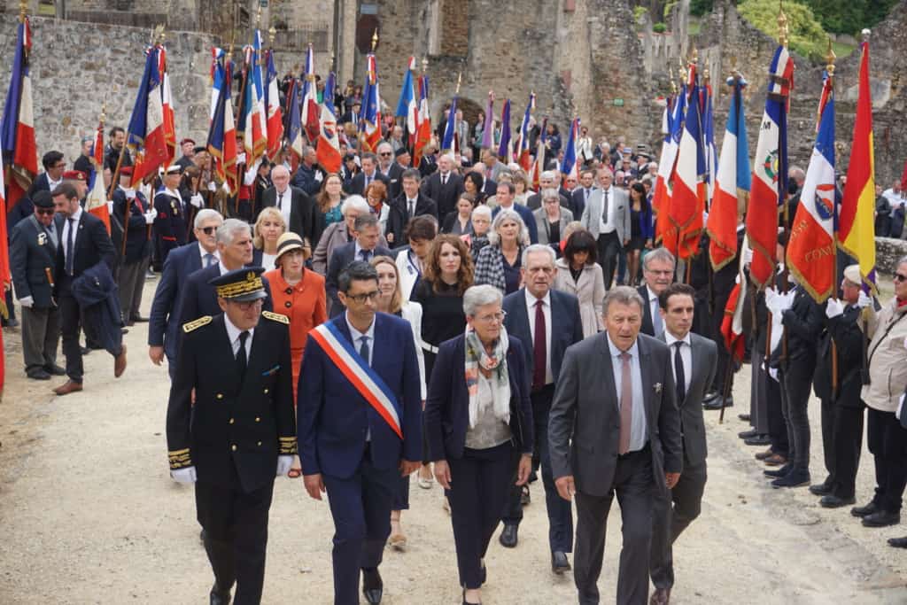 75ème cérémonie de commémoration du massacre d'Oradour-sur-Glane, en présence de Madame Geneviève DARRIEUSSECQ.