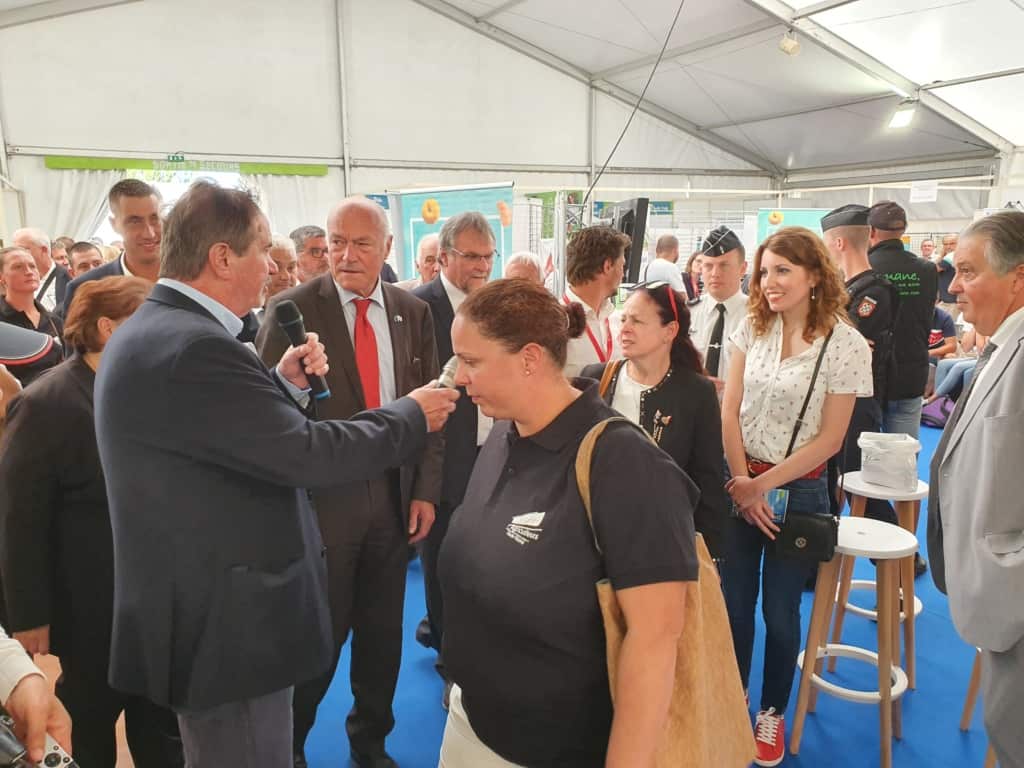 Présente à l'inauguration du 11ème salon Tech Ovin à Bellac : rendez-vous national incontournable des professionnels de la filière ovine.