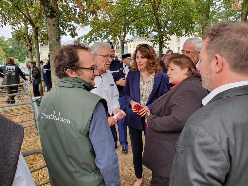 Présente à l'inauguration de la 56ème Foire Nationale de Reproducteurs Ovins de Bellac.