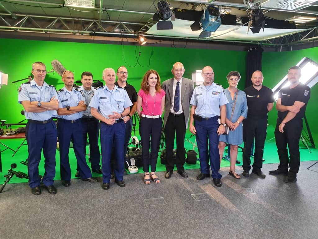 Visite du Centre de Production Multimédia de la Gendarmerie Nationale (CPMGN) à Limoges.