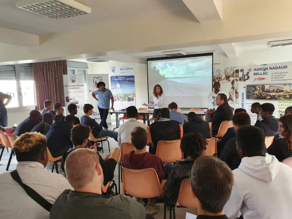 J'ai rencontré les élèves de Terminale CAP Peintre et Maçon et de Première Bac Pro Technicien d'études du bâtiment au Lycée Professionnel Martin Nadaud de Bellac.