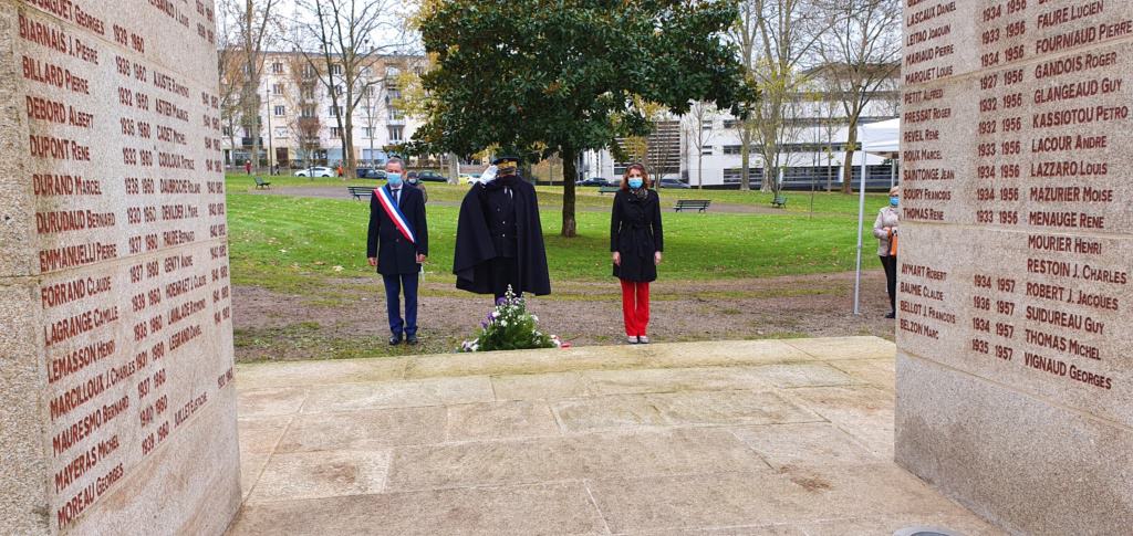 Cérémonie d'hommage aux morts pour la France, civils et militaires, de la guerre d'Algérie, des combats du Maroc et de la Tunisie à Limoges.